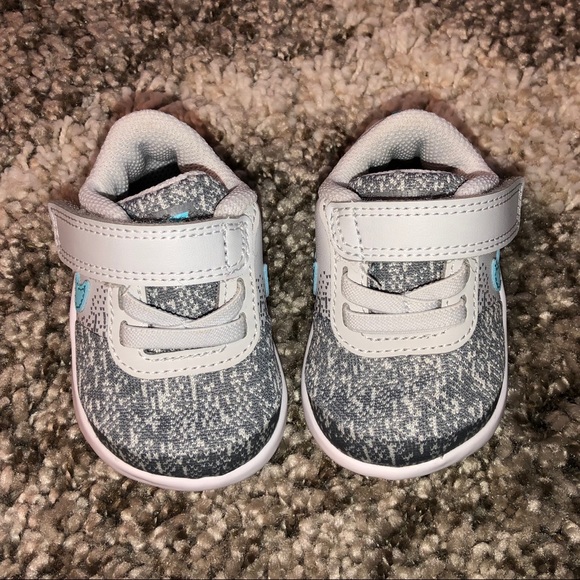 Baby Nike Blue & Gray Shoes | Size 2C - Picture 2 of 6